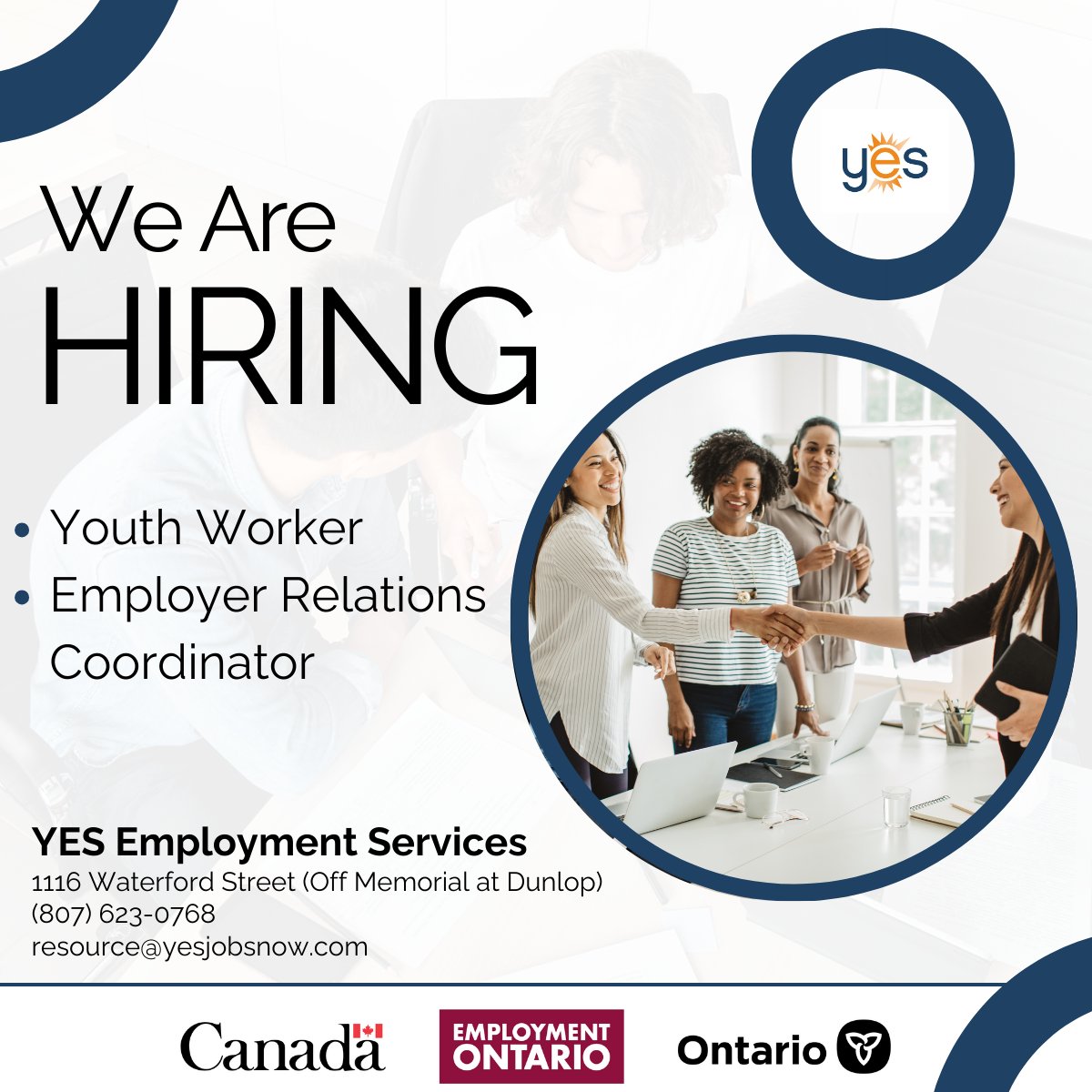 Join the YES team!  We are hiring a Youth Worker and an Employer Relations Coordinator.  Visit the YES Careers web page for details and to apply: yesjobsnow.com/careers/