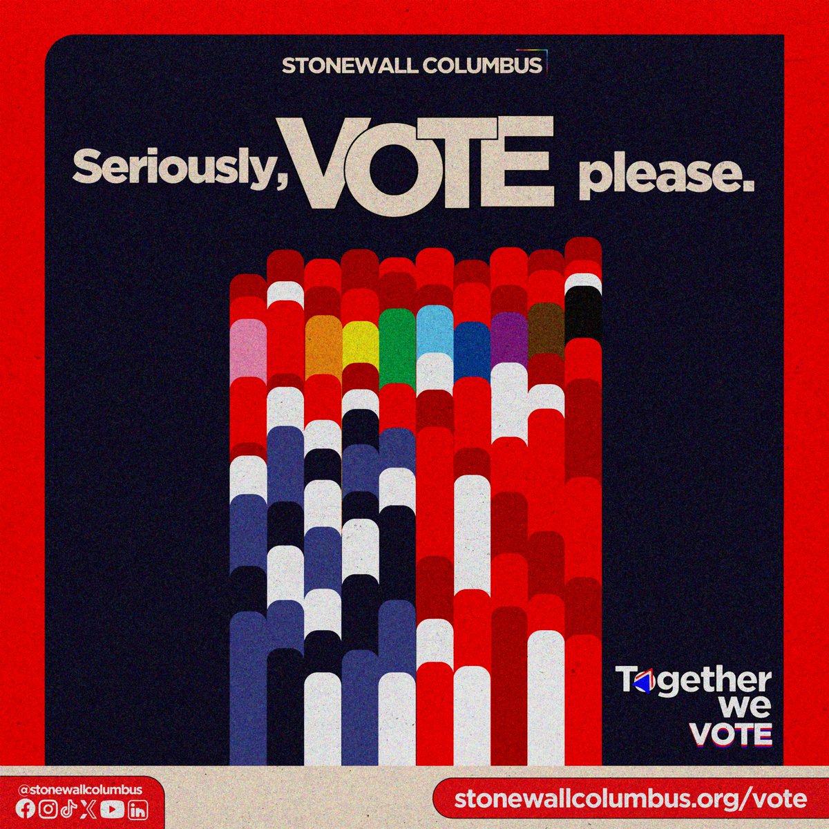 Seriously, your voice matters.
#TogetherWeVote #Pride