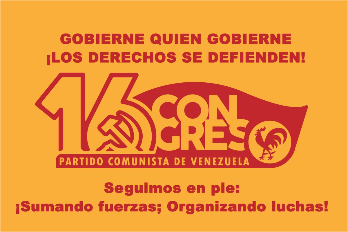 CojedesPcv's tweet photo. La Dirección Regional del @PCV_Venezuela de la dignidad en el Estado Cojedes, saluda a todos los organismos del PCV electos en el XVI Congreso Nacional del auténtico PCV, por el aniversario de la 1era Conferencia Nacional del Partido Comunista de Venezuela. https://t.co/K5fRn5WXf0