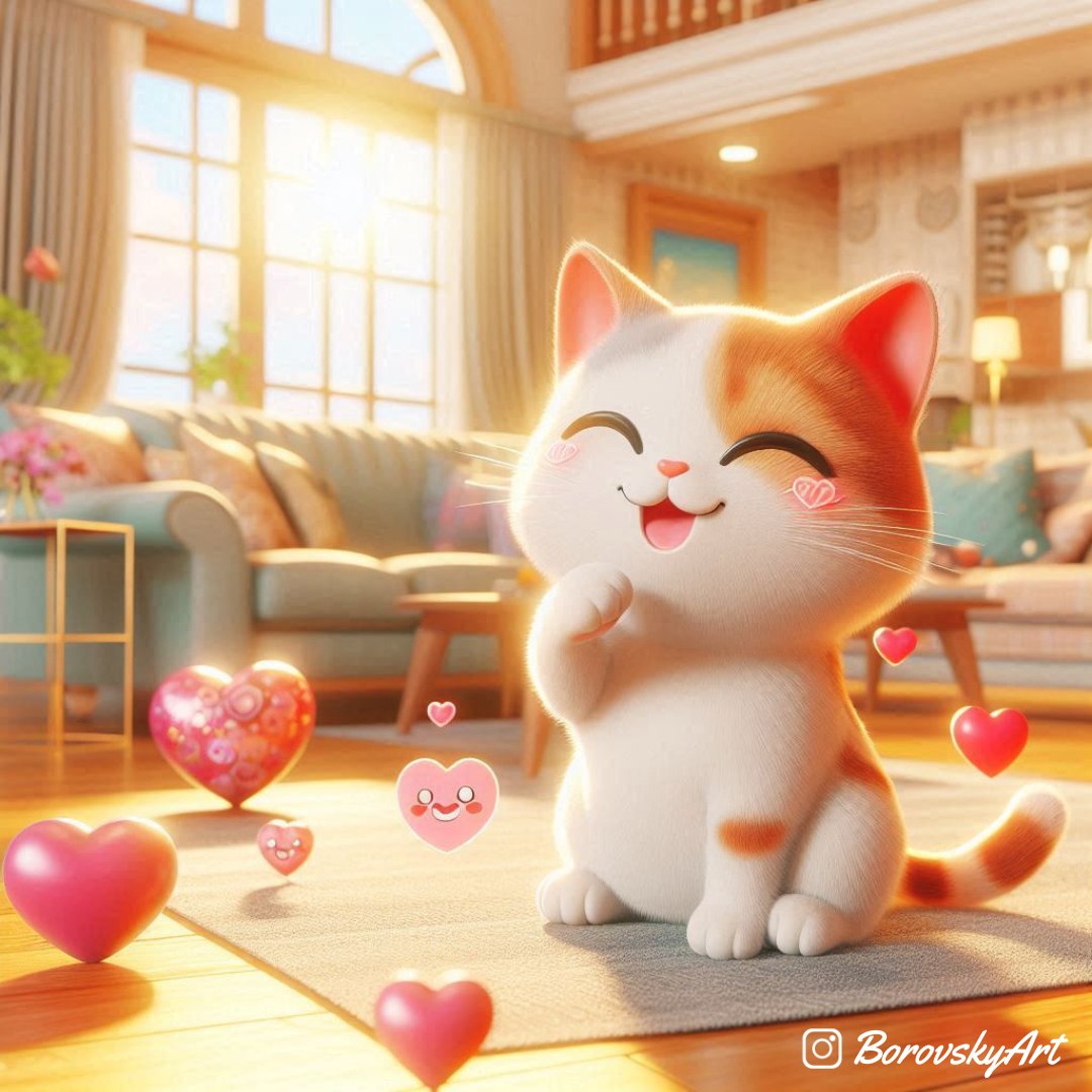 BorovskyArt's tweet photo. Meow to you!😸
August 8 is International Cat Day!🐈❤️
They are one of the coolest & cutest beings on the planet. And today, they get the royal treatment.💖
Happy Cat's Day Everyone!🥳😻
#catday #internationalcatday #august8 #ai #aiart #kitty #cat #goodvibes #catlovers #catness https://t.co/rgG51odD4s