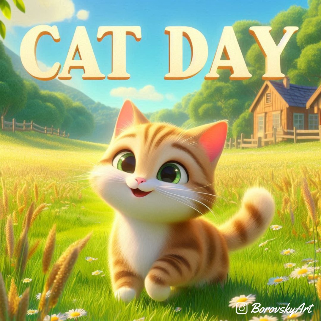 BorovskyArt's tweet photo. Meow to you!😸
August 8 is International Cat Day!🐈❤️
They are one of the coolest & cutest beings on the planet. And today, they get the royal treatment.💖
Happy Cat's Day Everyone!🥳😻
#catday #internationalcatday #august8 #ai #aiart #kitty #cat #goodvibes #catlovers #catness https://t.co/rgG51odD4s