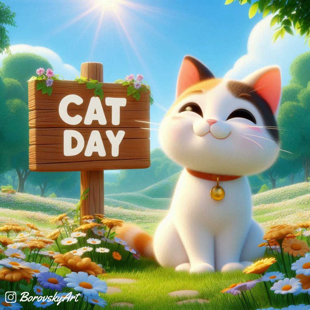 BorovskyArt's tweet photo. Meow to you!😸
August 8 is International Cat Day!🐈❤️
They are one of the coolest & cutest beings on the planet. And today, they get the royal treatment.💖
Happy Cat's Day Everyone!🥳😻
#catday #internationalcatday #august8 #ai #aiart #kitty #cat #goodvibes #catlovers #catness https://t.co/rgG51odD4s