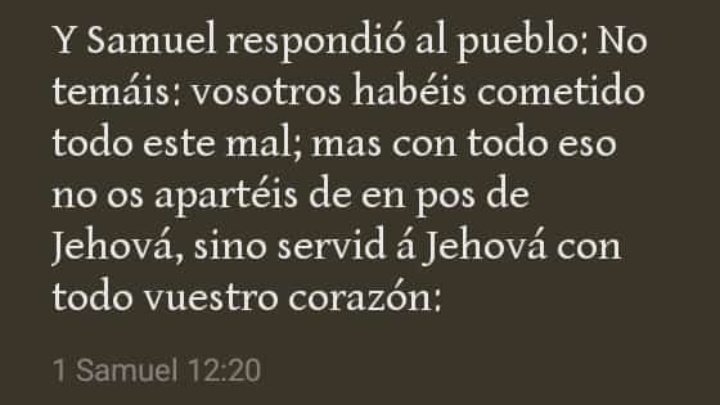 moisesmocev's tweet photo. MOCEV #8Ago Y Samuel respondió al pueblo: No temais: vosotros habeis cometido todo este mal; Mas con todo eso no os aparteis de en pos de Jehová, sino servid á Jehová con todo,, Samuel 12:20.

@nicolasmaduro
@delcyrodriguezv
@mocevnacional

#PuebloSonrienteYEnPaz 🇻🇪
#SomosMocev https://t.co/wu1QmVOcgf