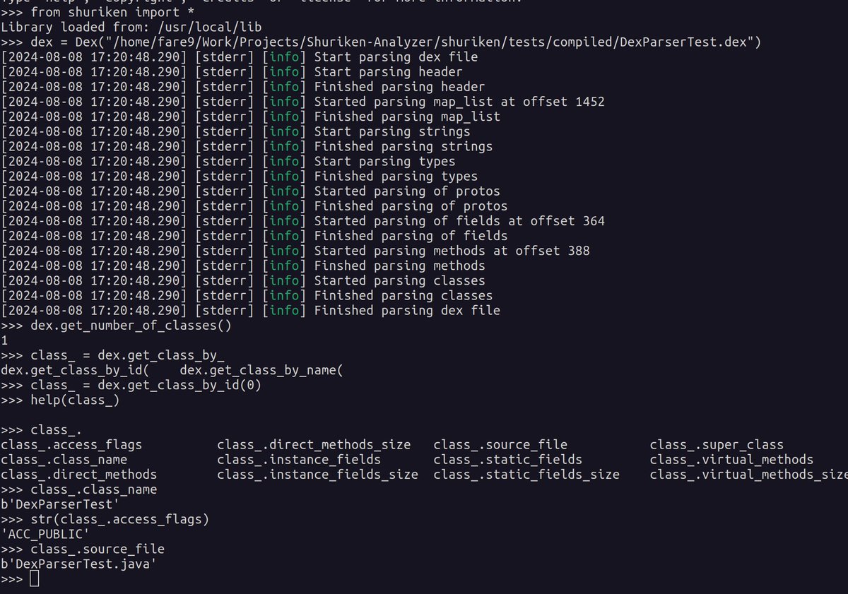 Farenain's tweet photo. Do you want to use Shuriken in Python? Soon it will be possible. Here you can see how you can do it for the moment:
- Install shuriken library in your system using CMake
- Load shuriken python files, and finally starts using its API!
#Shuriken #Dalvik #Android #Python https://t.co/gxy3ecgRd2
