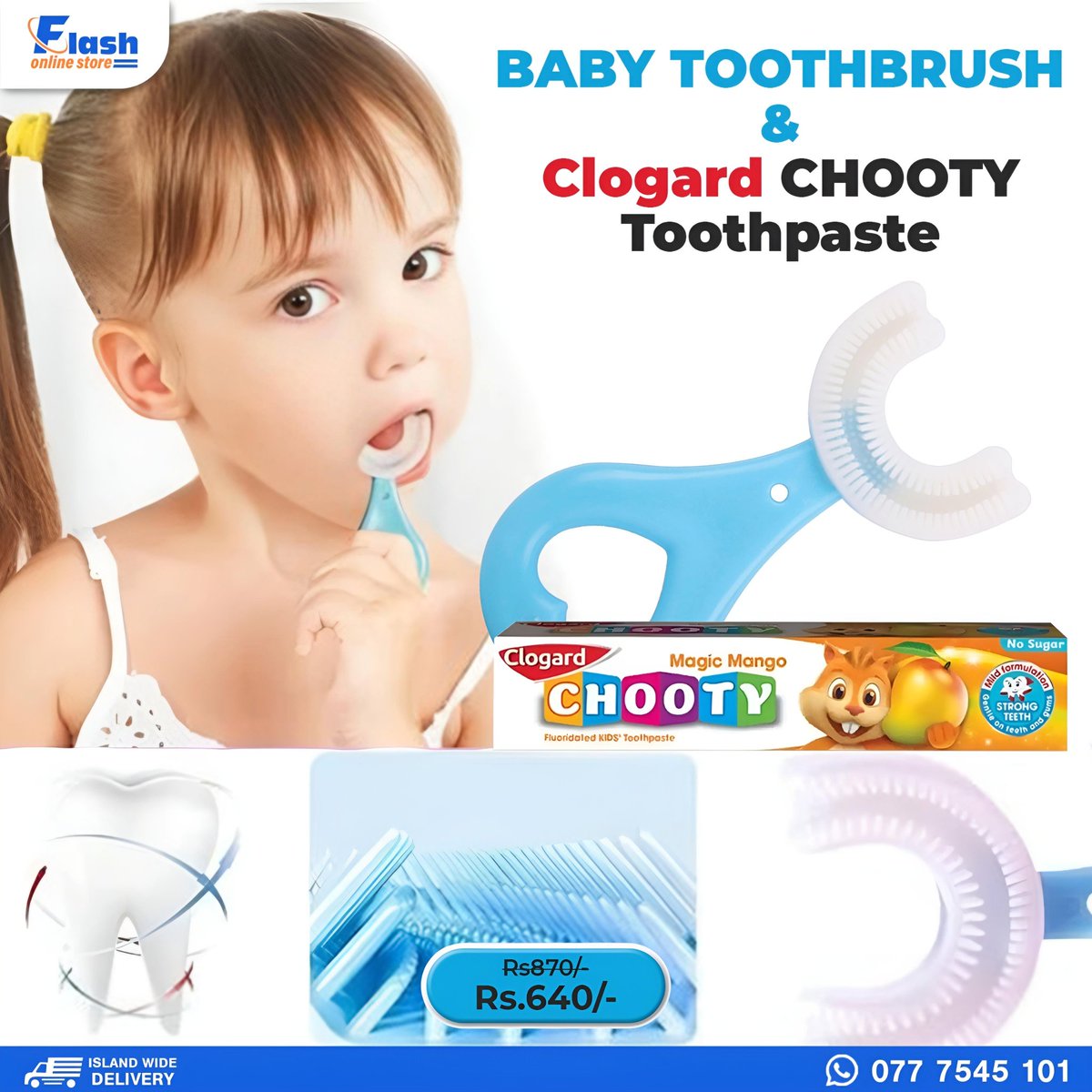 flashonlinelk's tweet image. Now a special offer for Clogard Chooty Toothpaste and Baby Toothbrush ❤

.
.
.
.

#babytoothbrush #babytoothpaste #babyoffer #flashonlinestore #babytoothbrushoffer #toothpaste #toothbrush