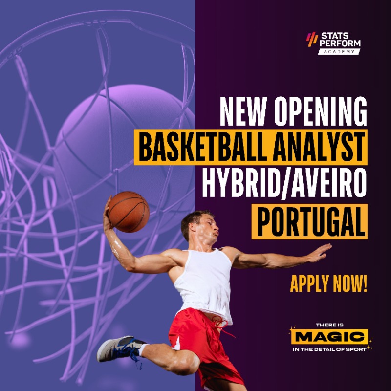 SP_Academy_'s tweet photo. New Basketball Analyst opening in Portugal! 🇵🇹

If you are based in Portugal and love Basketball this is the perfect opportunity for you.

✅ Work from home or from our office in Aveiro

✅ No experience needed

💼 Apply now!