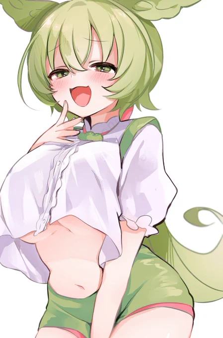 カーテンを自慢なさる大きくなったずんだもん 