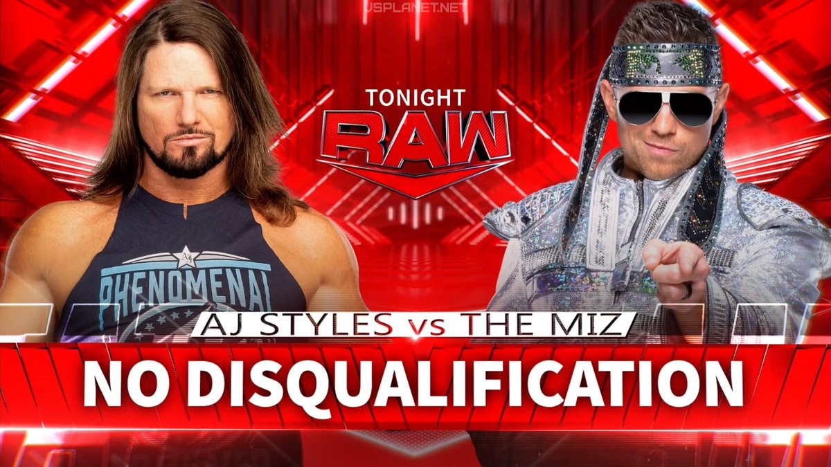 IAmEliasWWE's tweet photo. 8/8/2022

AJ Styles defeated The Miz in a No Disqualifications match on RAW from the Rocket Mortgage Fieldhouse in #WWECleveland, Ohio.

#AJStyles #PhenomenalOne #IAmPhenomenal #GetReadyToFly #TheHouseThatAJStylesBuilt #StylesClash #TheMiz #Miz #MizTV #ImAwesome #ICameToPlay #WWE https://t.co/hDAhBCMh4P