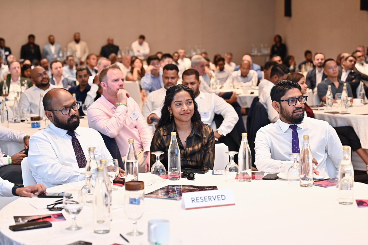 mitdcmv's tweet photo. Minister of Tourism Hon. Ibrahim Faisal and the Ministry delegation, along with the Managing Director of MITDC, Ms. Shiuna Khalid, attended the #AHICEMaldives Hotel Summit yesterday at @MarinaCROSSROAD
#MITDC @MoTmv https://t.co/DcBC08yN1k
