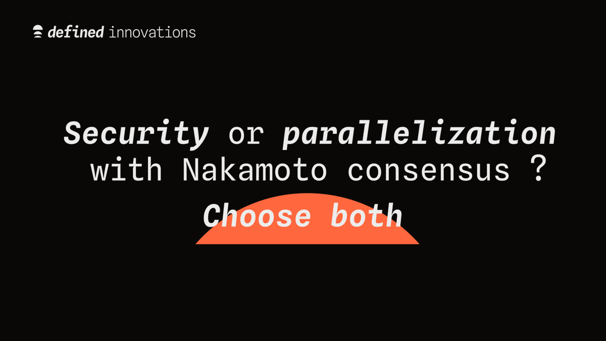 defined_innov's tweet photo. Adding graph parallelization to accelerate Nakamoto consensus blockchains makes them sensitive to Nothing-at-Stake attacks. Our researchers solved that. https://t.co/T9iwOicxLs https://t.co/vTgQp2El6w