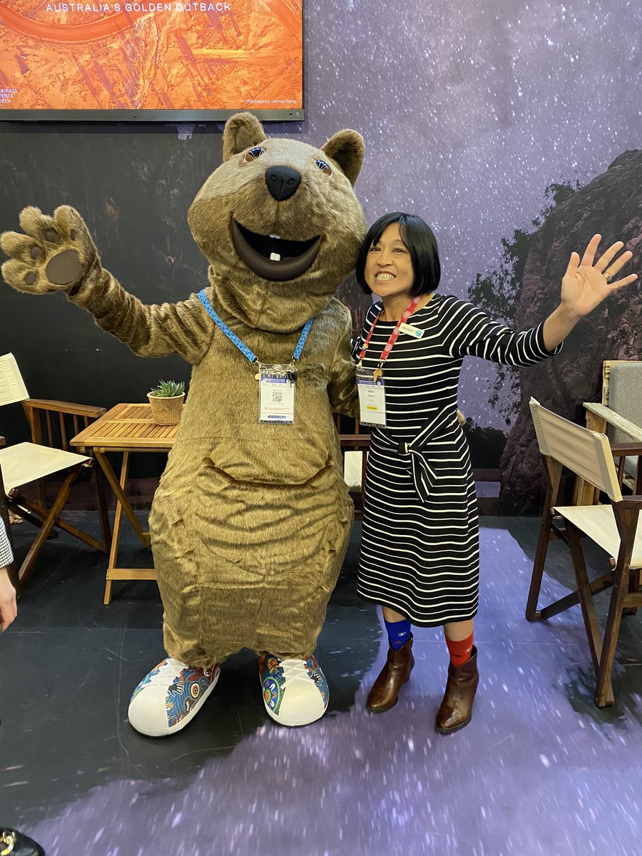 astro_minh's tweet photo. Met a quokka at the Perth booth.  #Astronomy2024 https://t.co/OP57hwRhHC