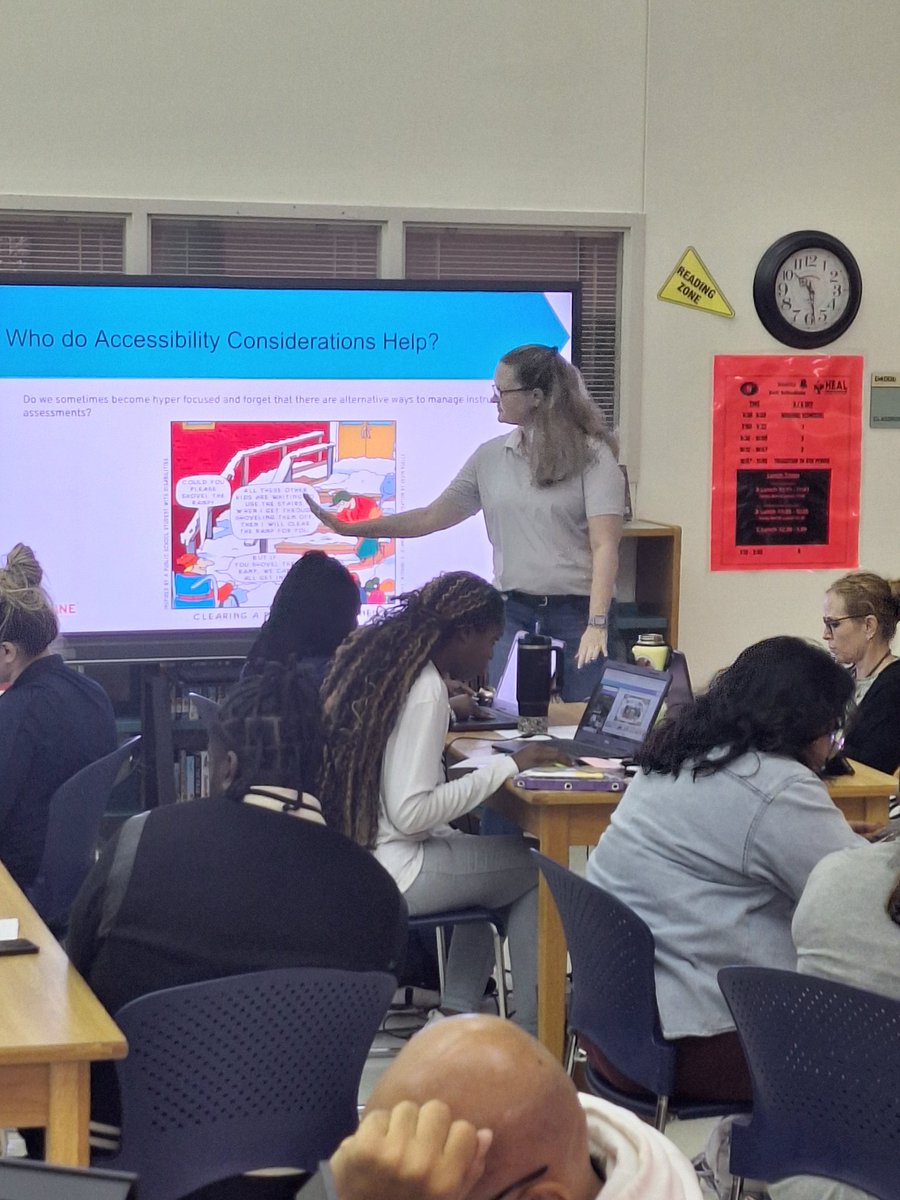 Love seeing our ADSs training their staff on State Accommodations. Great job Heather!  <a href="/Nimitz9_AISD/">Nimitz Ninth Grade School</a> <a href="/AldineISD/">Aldine ISD</a> #ADSConnected #AldineImpact <a href="/Shana_Keller6/">Shana Keller</a> <a href="/mimuntx07/">Rebecca Munson</a> <a href="/tmeieredu/">Taryn Meier</a>