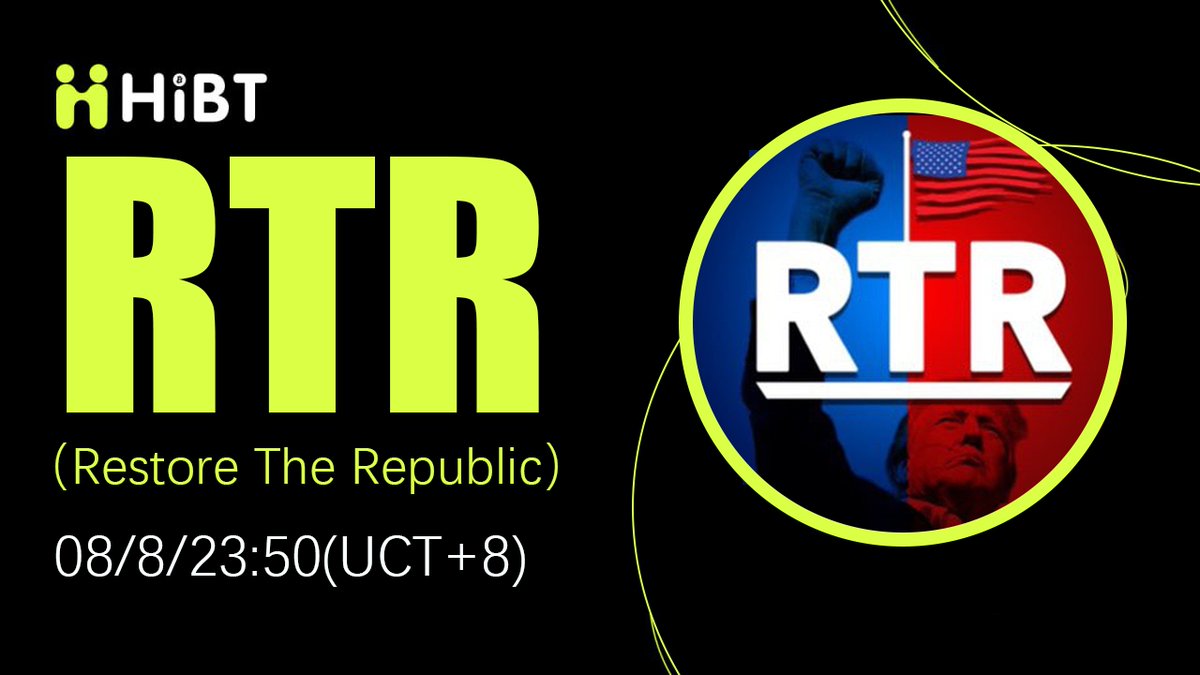 HIBTGlobal's tweet photo. ๐ @RestoretheRep $RTR(Restore The Republic) will soon be listed on #Hibt
๐ฅ Pair: RTR/USDT
๐ผ Network: SOL
โฐ Trade: https://t.co/420NUyPwv1
โ๏ธ Details: https://t.co/B9HlVHwrvW
#RTR #RestoretheRep #Crypto #Web3 #CryptoListing https://t.co/eNVqDmsvnf