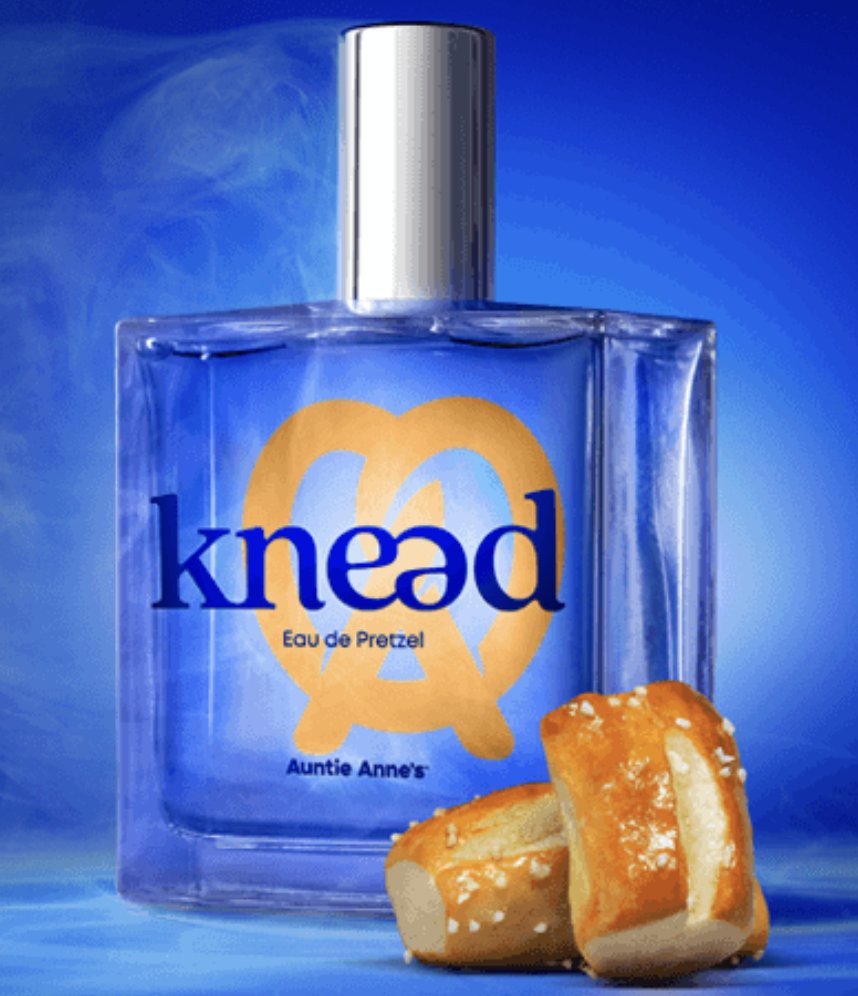 Dexerto's tweet photo. Auntie Anne’s is releasing a pretzel scented fragrance https://t.co/ROcKxIpy1P