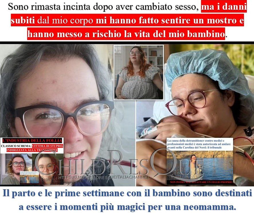Bera49164308's tweet photo. 🛑🌈#STOP_GENDER_TRANSITION_FOR_KIDS
🔥"MI SENTO UN MOSTRO"🔥
La Mosley è nata #femmina, ma i farmaci ormonali che le furono prescritti da adolescente bloccarono la sua #naturale_pubertà
#8agosto
#News_USA_North_Carolina #Detransitioner #Stop_Gender
https://t.co/CudjQFMVuR https://t.co/e9zFL6TAmh