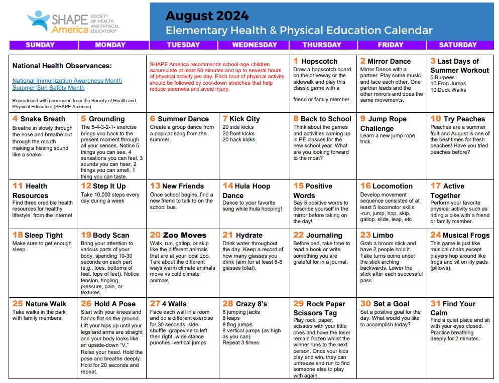 Check out our free August 2024 Activity Calendars‼️

👇👇👇👇
shapeamerica.org/publications/r…