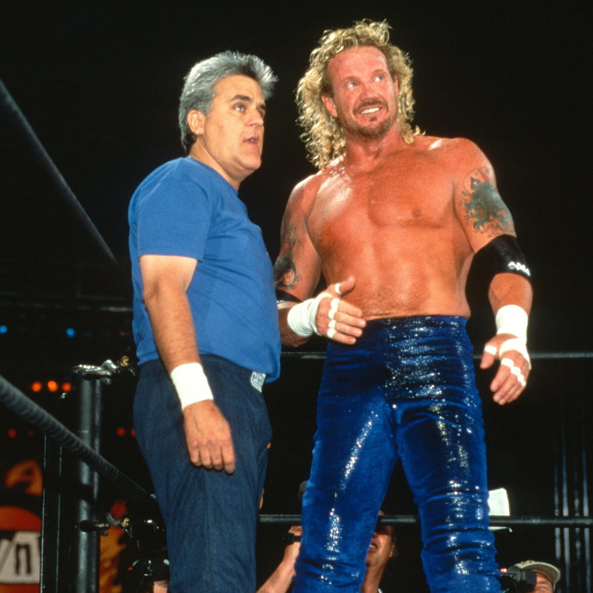 IAmEliasWWE's tweet photo. 8/8/1998
Dallas Page & Jay Leno defeated Hollywood Hogan & Eric Bischoff at #RoadWild from the Motorcycle Rally in Sturgis, South Dakota.
#WCW #WorldChampionshipWrestling #83Weeks #DiamondDallasPage #DDP #SelfHighFive #FeelTheBang #JayLeno #HulkHogan #EricBischoff #WWE https://t.co/kkIkn8Ptg5
