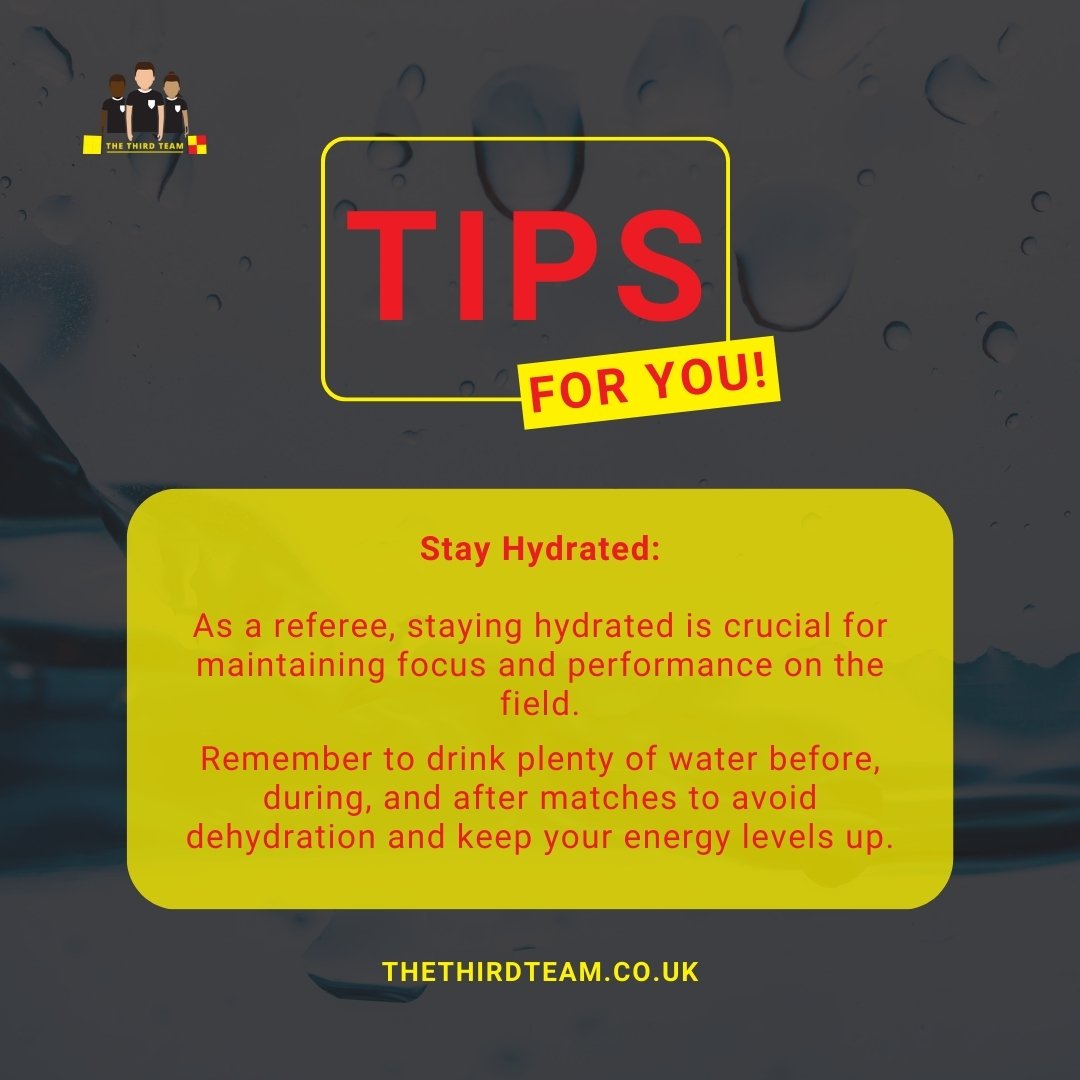The3rdTeam's tweet photo. Referees, are you staying hydrated on the pitch? 

As the whistle blows, remember to keep yourself topped up with water throughout the game. 

Proper hydration is key to maintaining focus and peak performance. 

Drink up, stay sharp, and conquer the match!

#referee #footballref https://t.co/aZ7rGEiemK