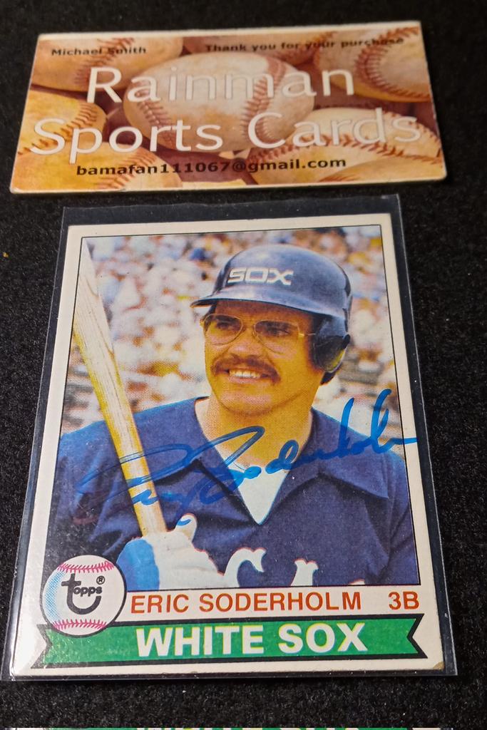 1979 Eric Soderholm Chicago White Sox signed card TTM.  Make offer.
