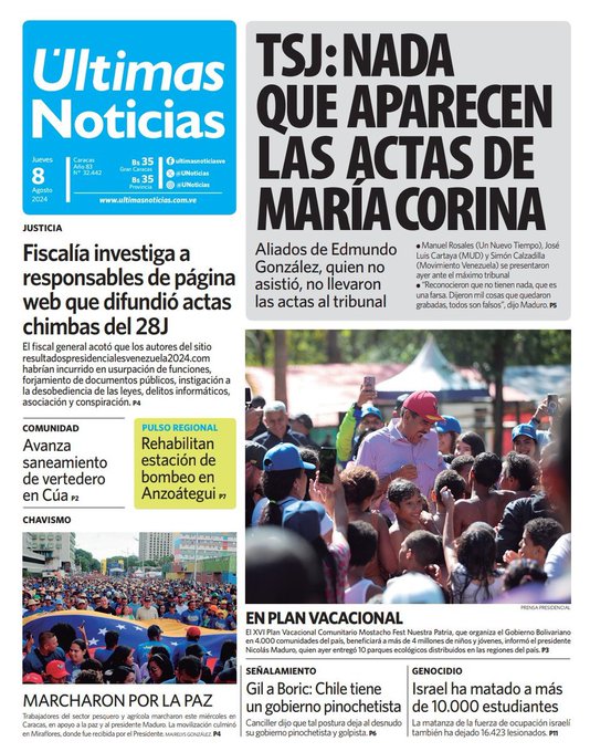 1/2 | Conociendo al "ÉTICO y MORAL" personaje, ¡NO ES RARO!, ¿verdad, <a href="/MariaCorinaYa/">María Corina Machado</a>?; tú SABES que si llevas las VERDADERAS ACTAS que TIENES, se DESCUBRIRÍA/ADMITIRÍAS que <a href="/NicolasMaduro/">Nicolás Maduro</a> GANÓ, y si entregas las CHIMBAS que FORJASTE, TE METERÍAN PRESA, por eso NO TE PRESENTAS EN