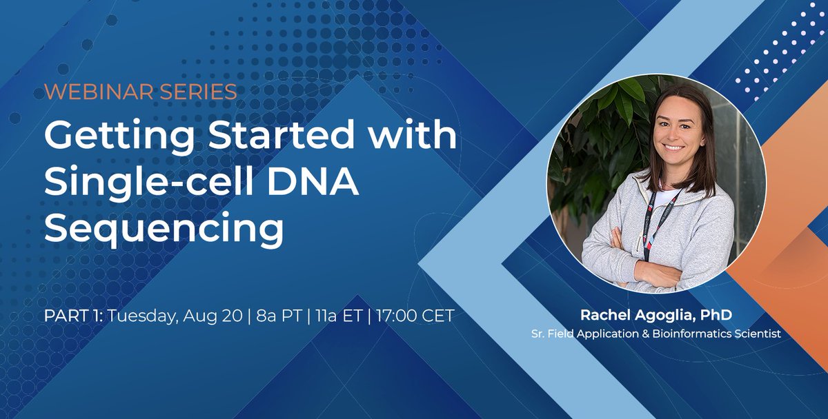MissionBio's tweet photo. Our latest webinar is here to guide you through the basics of getting started with single-cell DNA sequencing!

On 8/20, join our expert Rachel where she'll provide an overview of the technology, workflow and getting started, and data analysis

Register ➡️ https://t.co/jDVPuS5F7g https://t.co/UNmBrsNnsr