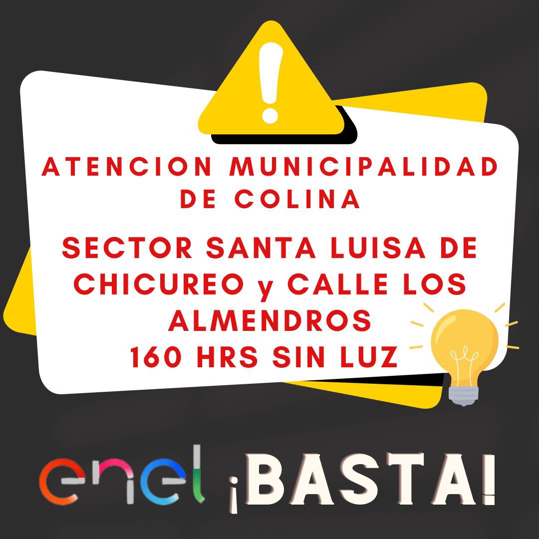 mcriedelc's tweet photo. @EnelChile @EnergiaRM @MinEnergia @Enel_Informa_CL https://t.co/VjIBlHRDhx