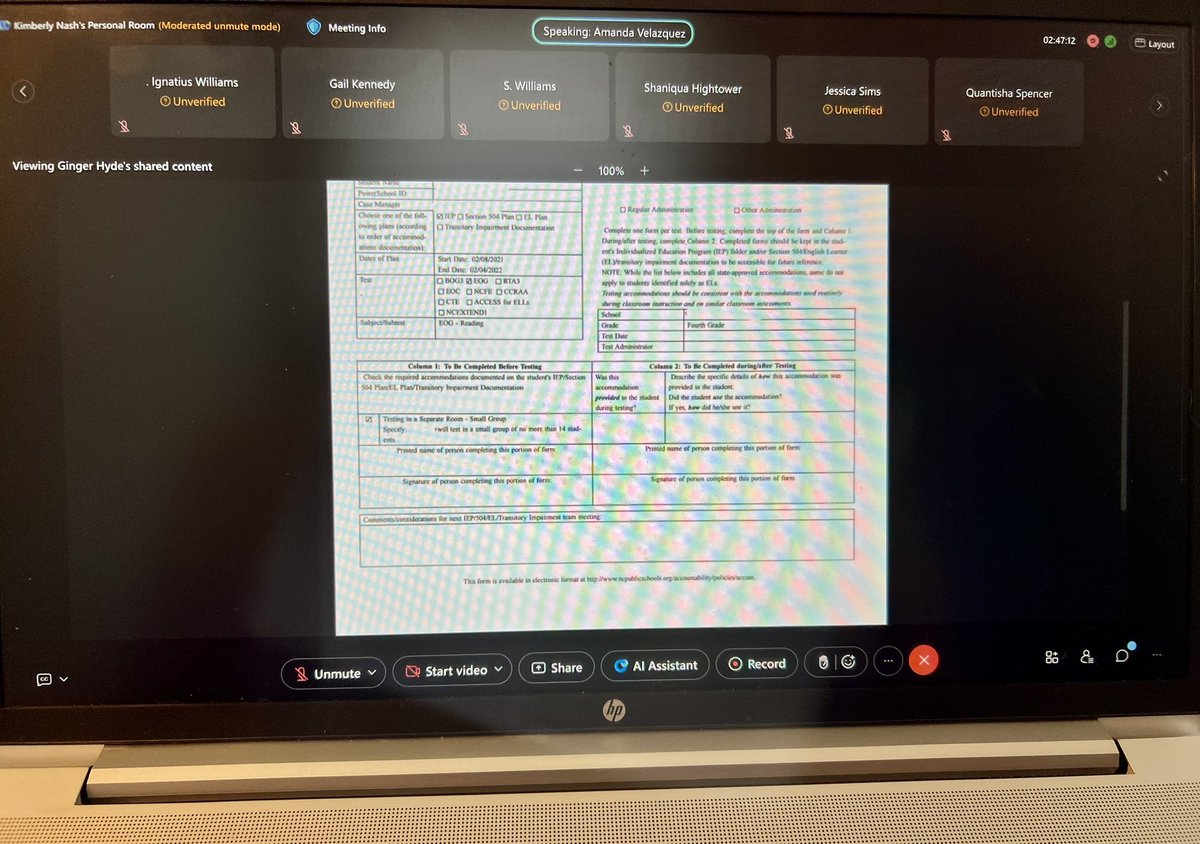 Thanks to Debby, it’s not the original plan, but School Test Coordinator Annual training is still going strong!! #ccsstrong