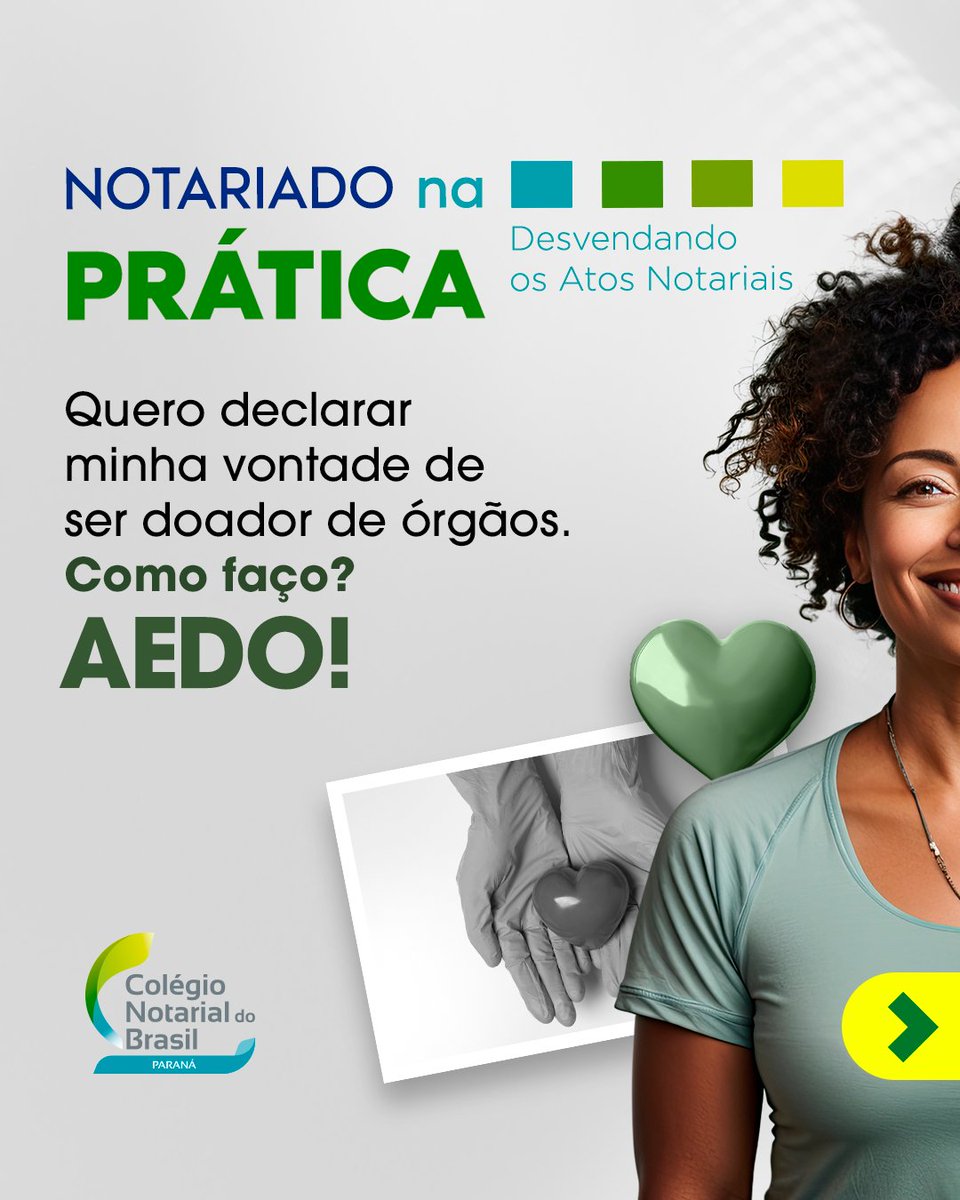 cnb_pr's tweet photo. 👉O processo de doação de órgãos está mais ágil e seguro. Com a Autorização Eletrônica de Doação de Órgãos (AEDO), você garante que sua decisão seja *respeitada*. 

📌Faça parte dessa estatística e seja vida na vida de alguém 💚 doe órgãos! https://t.co/UZYKBdpERy