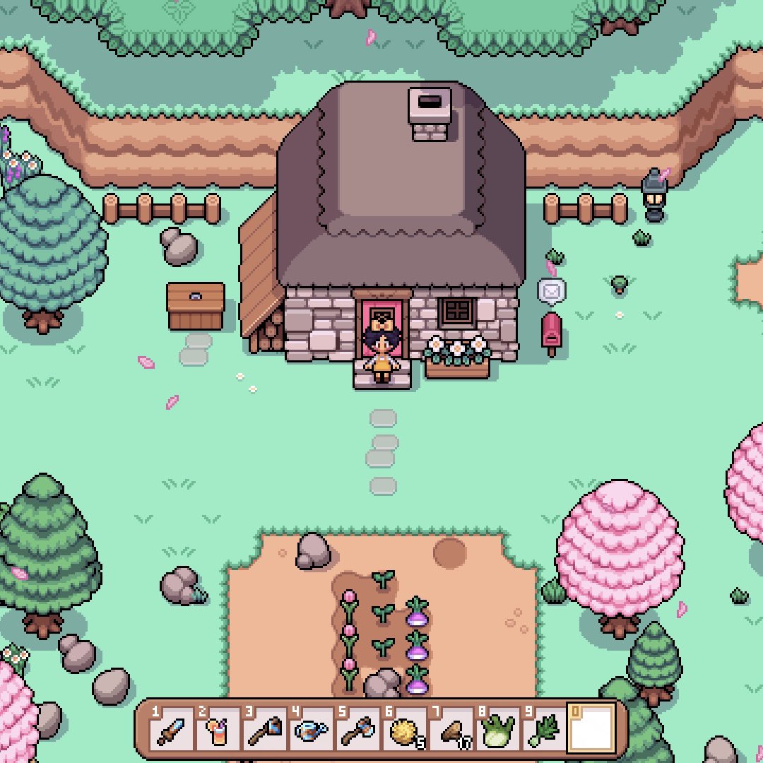 sunriia's tweet photo. the beginning of my little star farm ! ✩
#feildsofmistria #fantasyfarming
#cozygaming ⟡ https://t.co/qZ1hPLjwpG