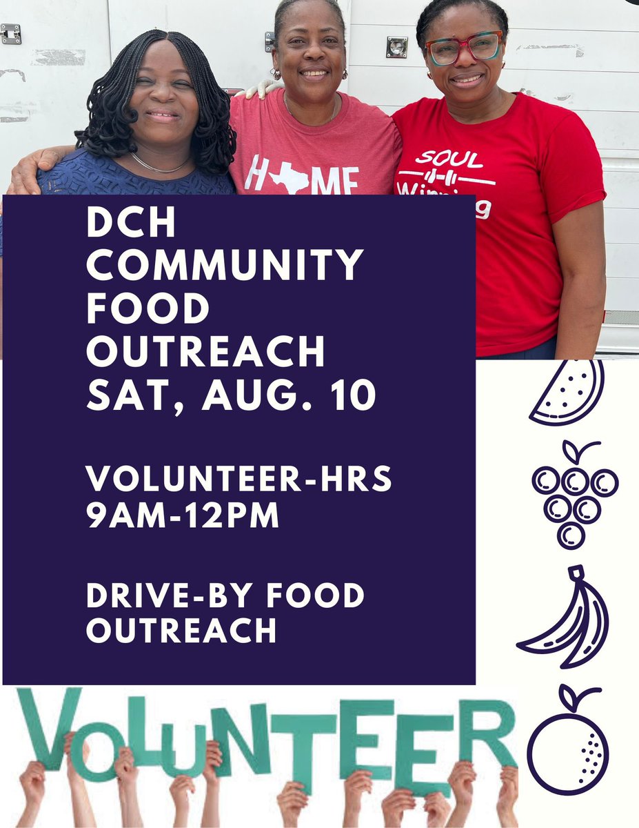 dchCommunity's tweet photo. Volunteer alert- You can volunteer with us @ 1203 Cravens Road, Stafford TX for this Saturday’s community food outreach. Tell a friend @HoustonTX @CityofStafford @MissouriCityTX https://t.co/MmxY2Yj72H