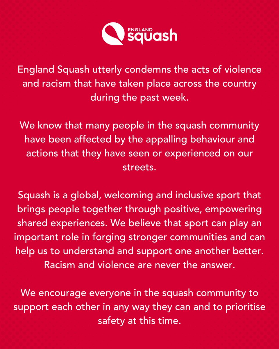 Now more than ever, we're calling on the #squash community to #RallyTogether.
