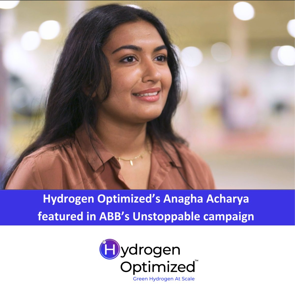 h_optimized's tweet image. Our own Anagha Acharya appears in a new @ABBgroupnews video: bit.ly/46FSJwi - part of a series on inspiring women who are breaking down barriers.

#STEM  #diversity  #womeninrenewableenergy  #hydrogenoptimized