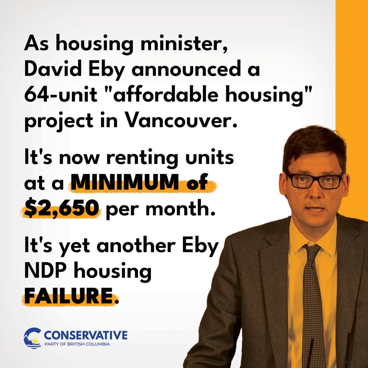 Conservative_BC's tweet image. The BC NDP made affordable housing a promise in their mandate. What they delivered is a disaster. 

Time for common sense change. #bcpoli