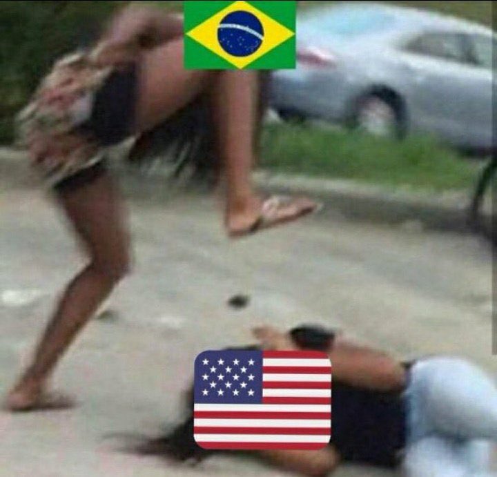 larissadbaum's tweet photo. brasil x EUA tá servindo pra me estressar https://t.co/rdjnZFARLi