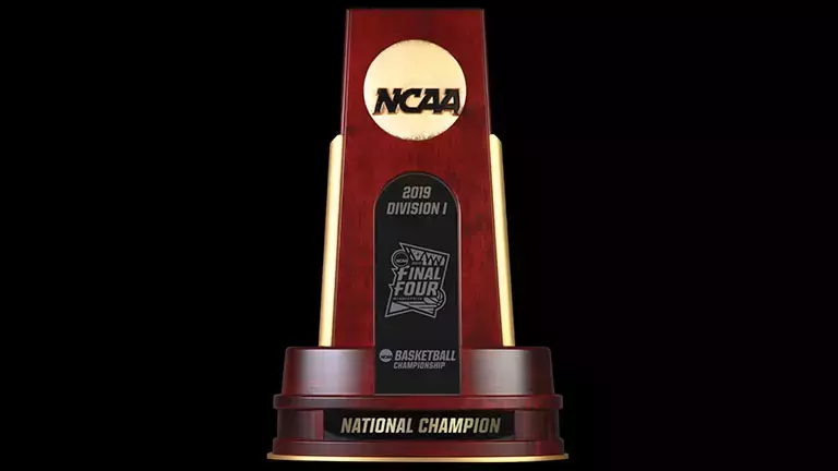 THIS is an NCAA Championship Trophy..  Football doesn't have one of these.  So when you say a team "Claimed" a Natty..   Every team has claimed one for over 30+ years but never held up an NCAA Championship Trophy.   Please pass this on to the people in the back.