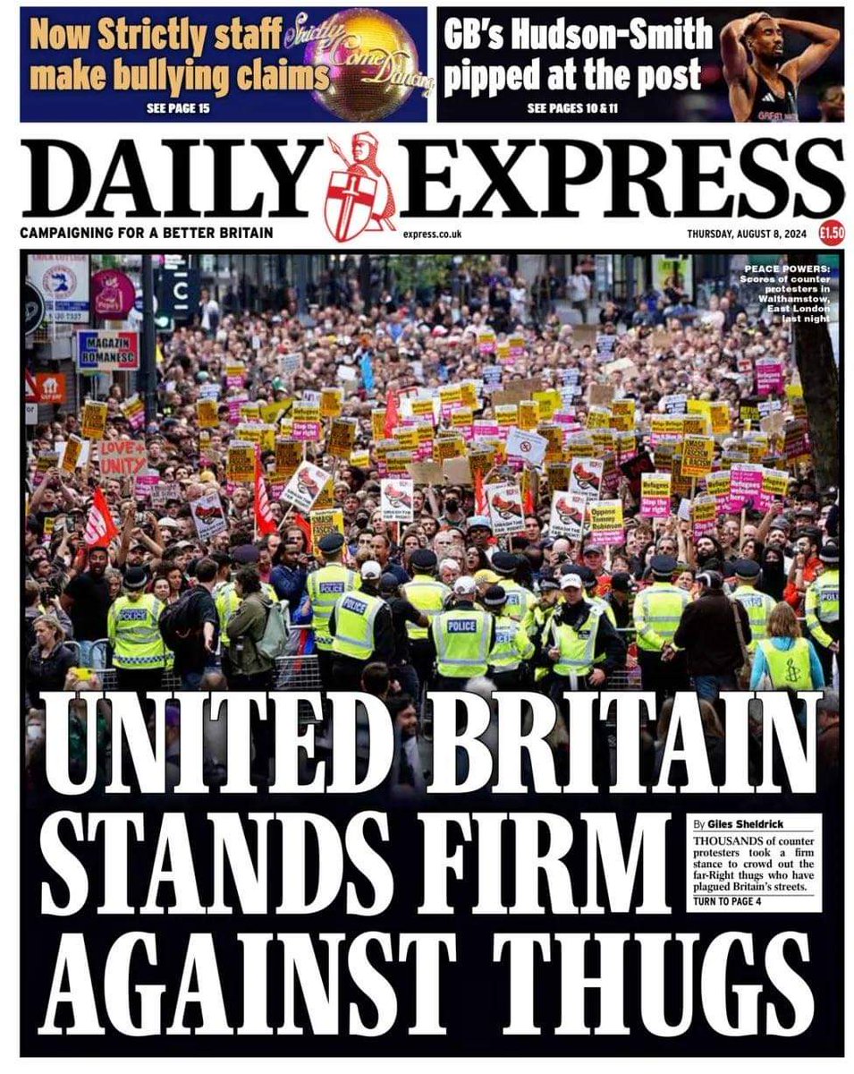 mbcdarlington's tweet photo. The worst offender in the media for spewing divisive racist rhetoric was shamed into publishing this front page today by the real patriotic majority coming out on the streets last night.

The tide is turning, but we will never forget. https://t.co/8e7VFl1bFD