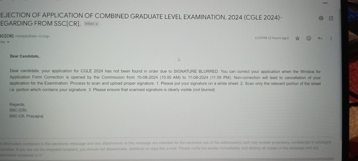 unscripted_er's tweet photo. @SSCorg_in  got an email today from https://t.co/PwmpU40nE9  regarding ssc cgl rejection and they have mentioned that my signature is blurred. But it's a joke you can comment if it is blur or not. 
@sarkari_result
@ssc_chief
@TheLallantop https://t.co/bhtp2P8Zyv