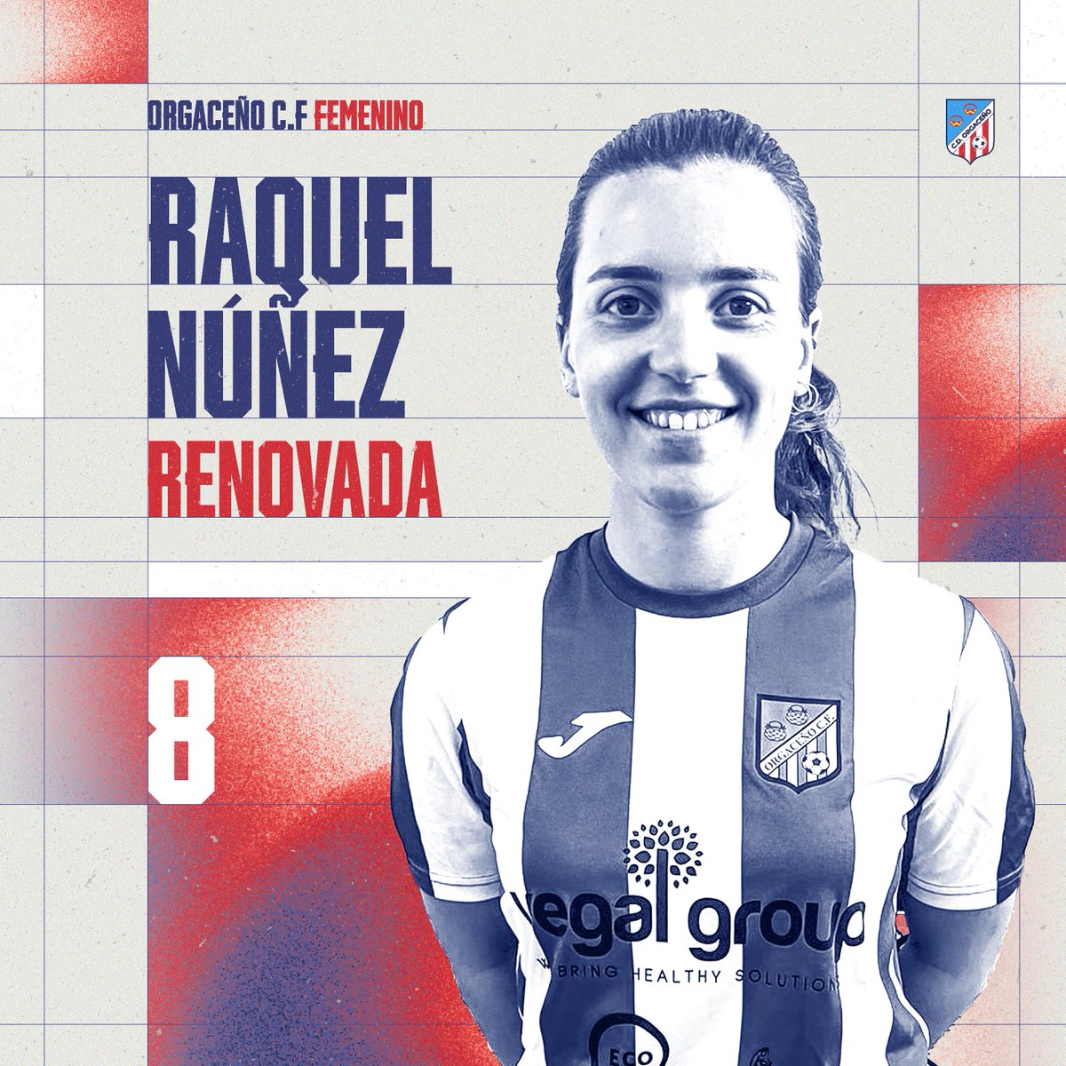 ✅¡RENOVACIÓN! Raquel seguirá en el Orgaceño C.F. Femenino la próxima temporada. Excelente salida de balón, contundencia al choque y disparo certero... ¡una auténtica máquina de artillería!

A por todas! ❤️🤍 @raquelnlc6 

#AupaOrgaceño