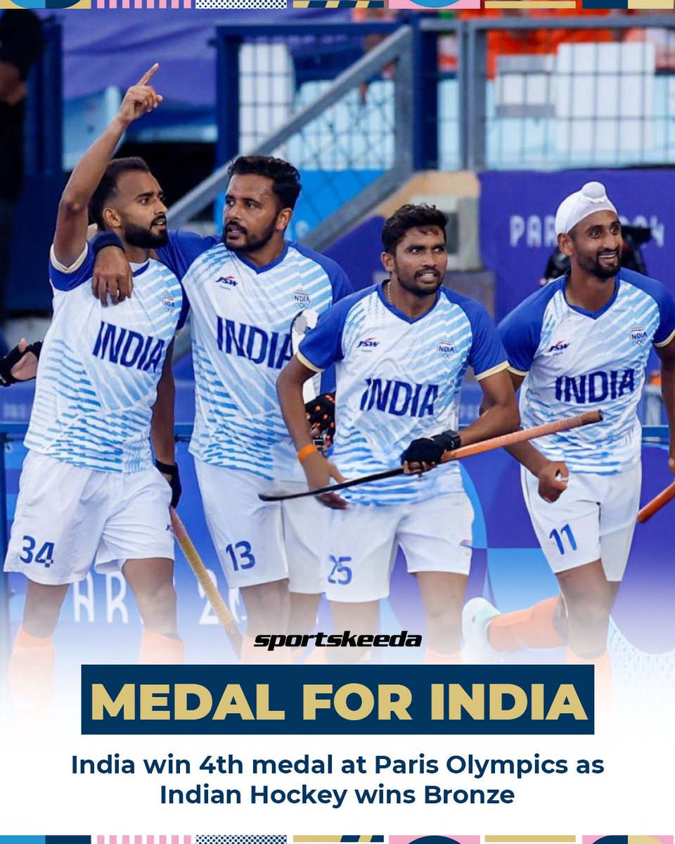 Pk3Premnath's tweet photo. 4th bronze medal for India 🔥🔥 @TheHockeyIndia

India 🇮🇳 2️⃣ - 1️⃣ 🇪🇸 Spain

#Hockey #HockeyIndia #IndiaKaGame #WinItForSreejesh #Paris2024 #INDvsESP https://t.co/iXE2vn96rp