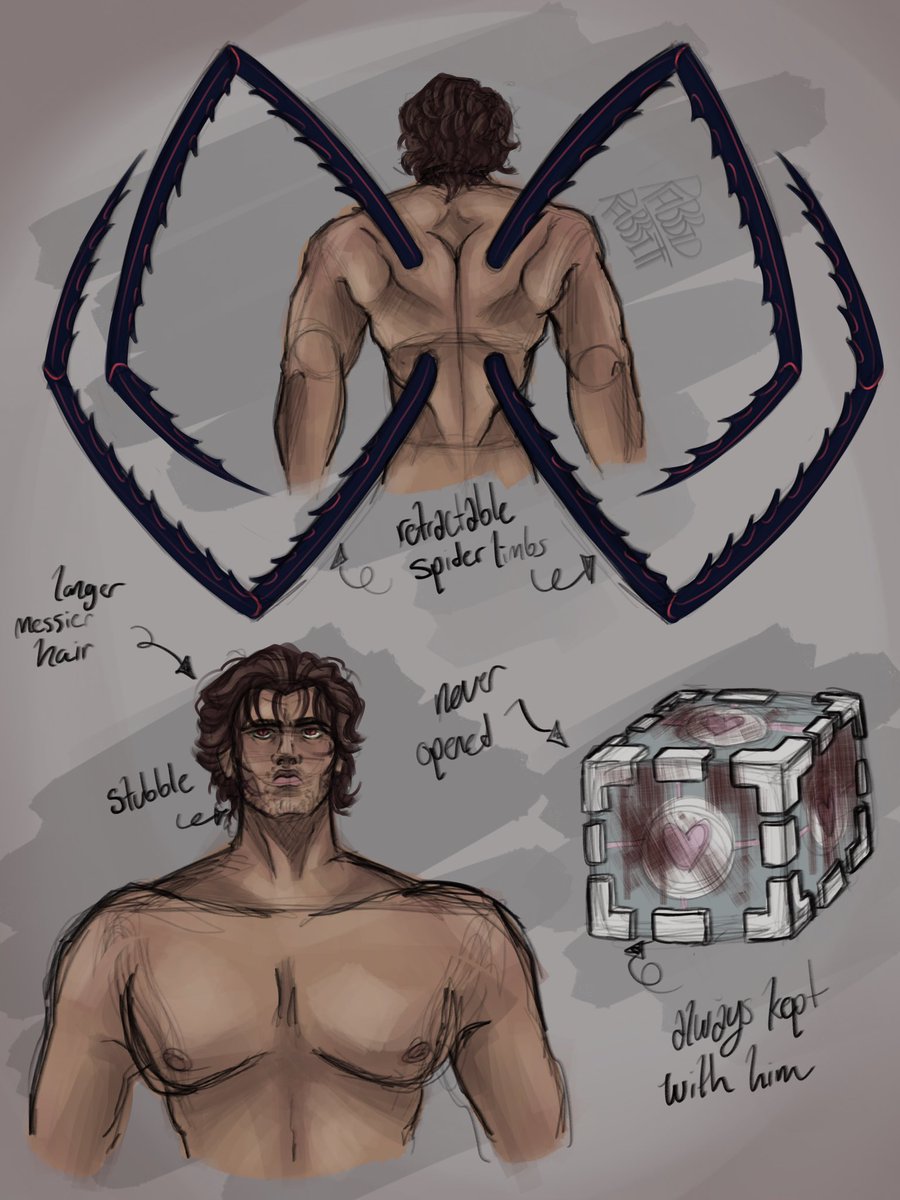 Rabbidartz's tweet image. Posted these to Instagram &amp;amp; Tumblr yesterday &amp;lt;&amp;lt;3 some of my Portal AU #MiguelOHara #migueloharafanart #Spiderverse