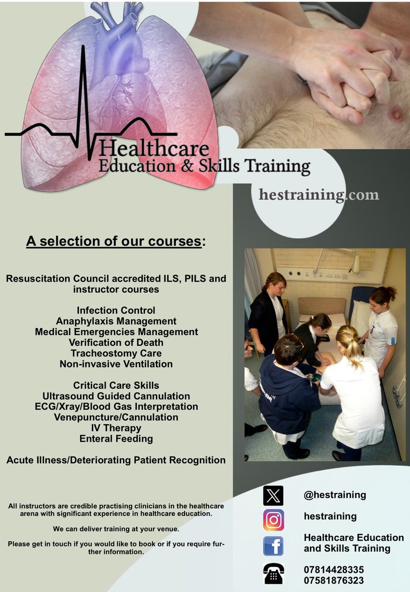 hestraining's tweet photo. Our new course flyer. Please  contact Amanda@hestraining.com for info re any courses. We can also create bespoke courses to match your needs https://t.co/ggbuwebaMc