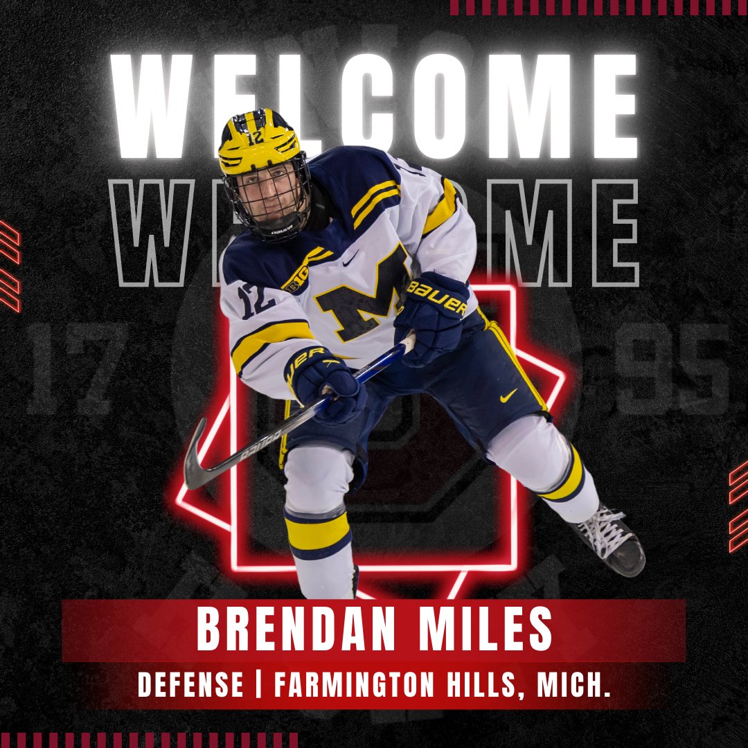 Trading in the blue for garnet! Brendan Miles joins our defense after spending the previous two seasons at Michigan. Welcome to Union, <a href="/bmiles1221/">Brendan Miles</a>!

 📸 <a href="/umichhockey/">Michigan Hockey</a>