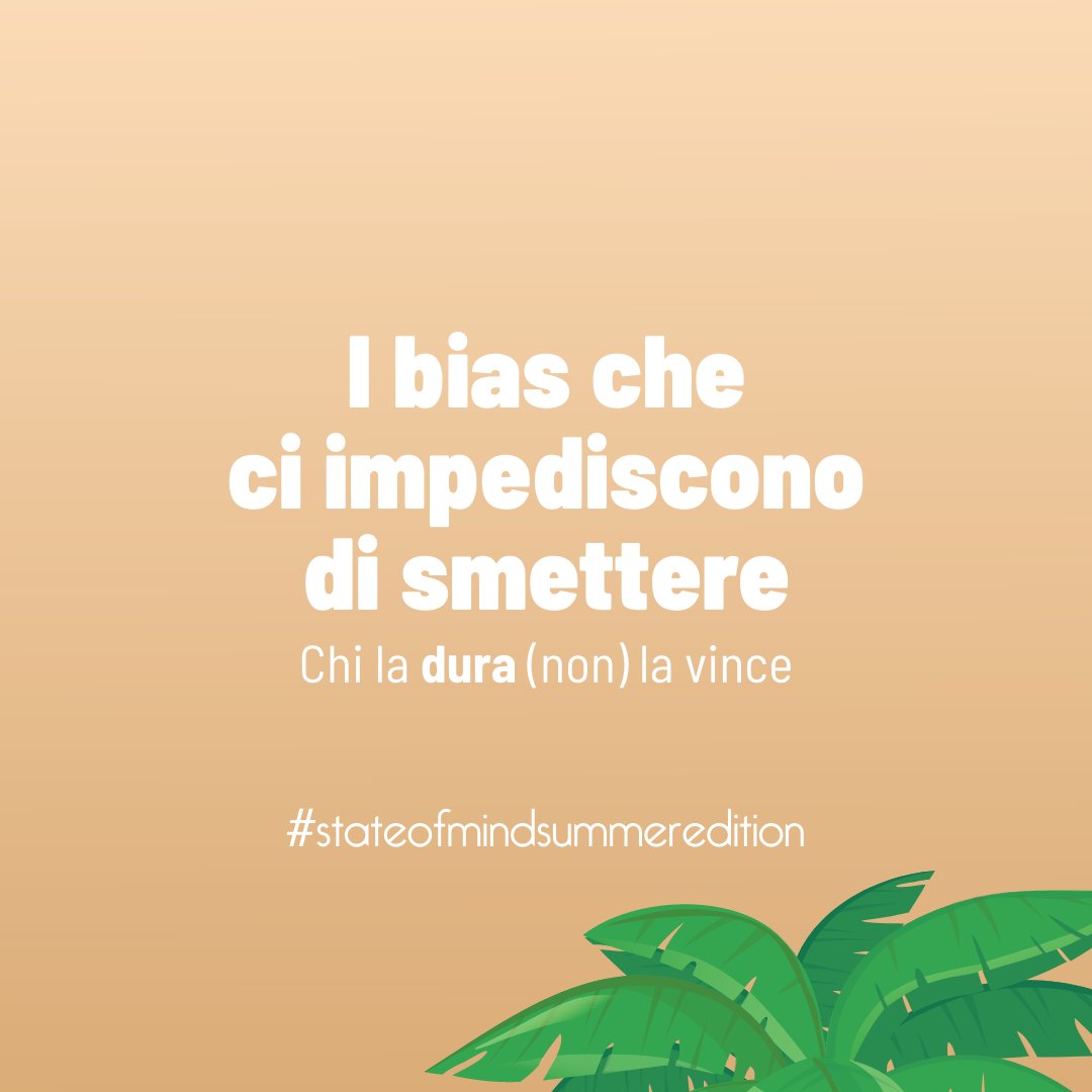 stateofmindwj's tweet photo. Poiché la nostra mente è irrazionale, spesso le nostre decisioni sono influenzate da bias cognitivi. Decidere di smettere non fa eccezione.
👉Leggi l’articolo su State of Mind https://t.co/jviFLP4Shi
#bias #sunkcostfallacy #statusquo #testaocroce #decidere #DecisionMaking https://t.co/HsCkRE2wYC