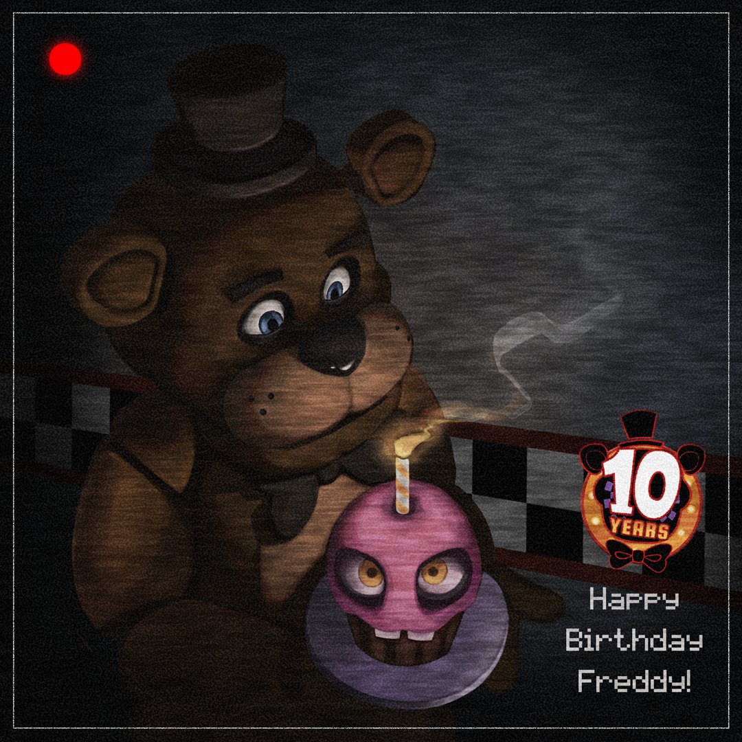 Five Nights at Freddy's turns 10 today! How are you celebrating? #FNAF10thAnniversary #FNAF #HappyBirthdayFreddy