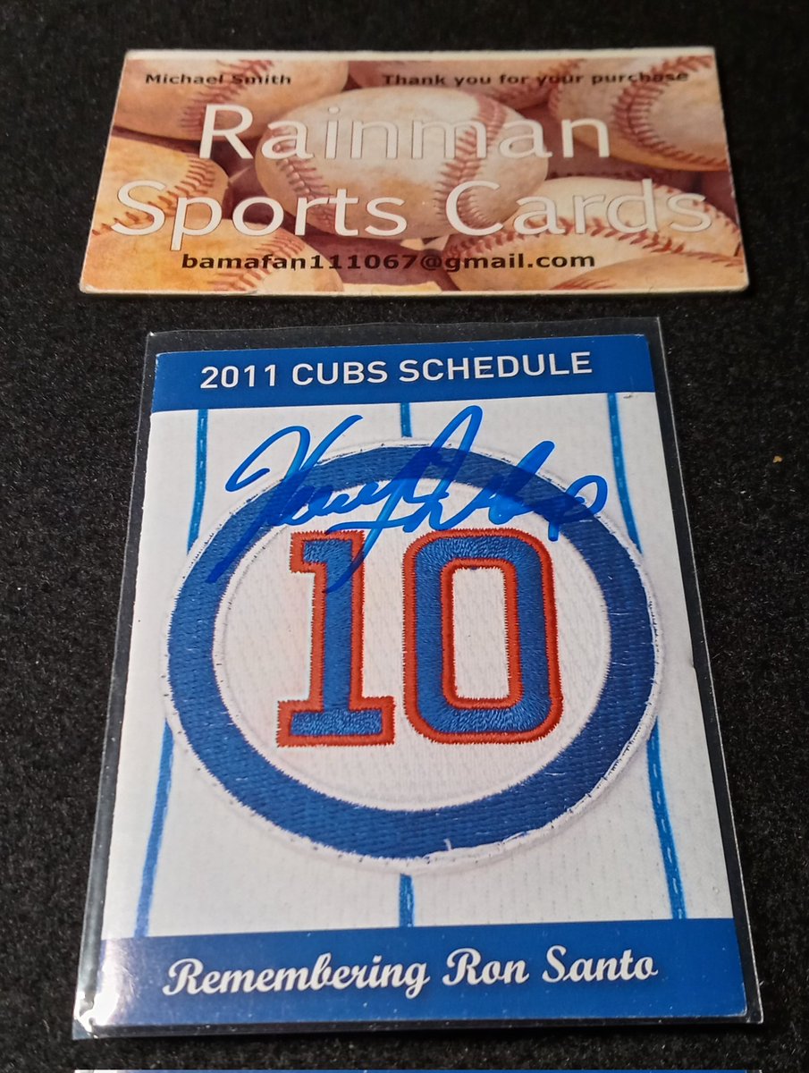 Keith Moreland Chicago Cubs 2011 pocket schedule   Remembering Ron Santo.  Signed TTM.  Make an offer.
