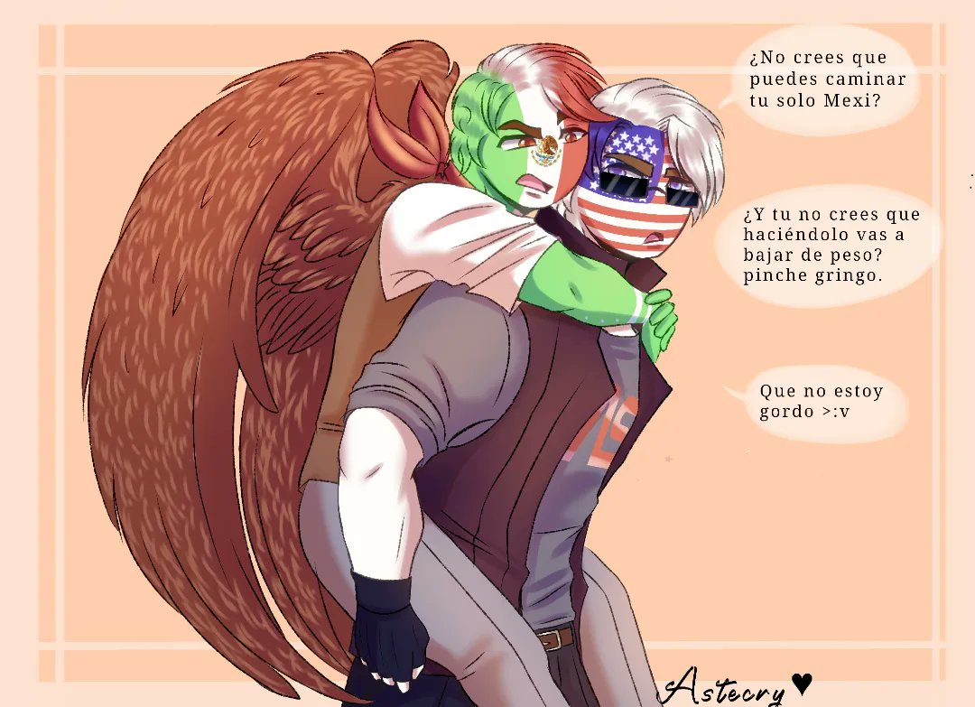 Ellos pelean pero se aman 🇲🇽x🇺🇸✨✨✨

 #countryhumansmexico #countryhumans #countryhumansusa