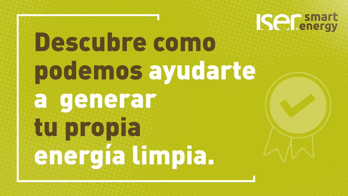 🌞 La energía solar es la respuesta. Con ISER Smart Energy, tu hogar o negocio son más sostenibles y eficientes ¿A que esperas? Aprovecha al máximo la energía del sol.

Descubre cómo generar tu propia energía limpia y reducir tu huella de carbono. iser.es