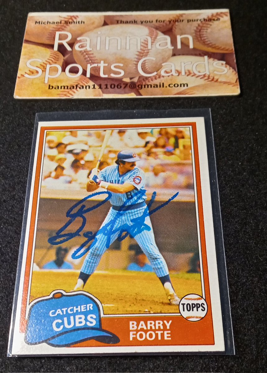 1981 Topps Barry Foote Chicago Cubs.  Ships dree. Make an offer.