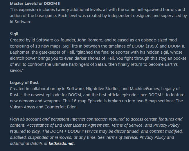 DOOM + DOOM II is getting newly enhanced versions (and now combines both games). New achievements coming as well. Listing up ahead of QuakeCon store.steampowered.com/app/2280/DOOM_…

Developed by id Software, and originally released in 1993, DOOM pioneered and popularized the first-person