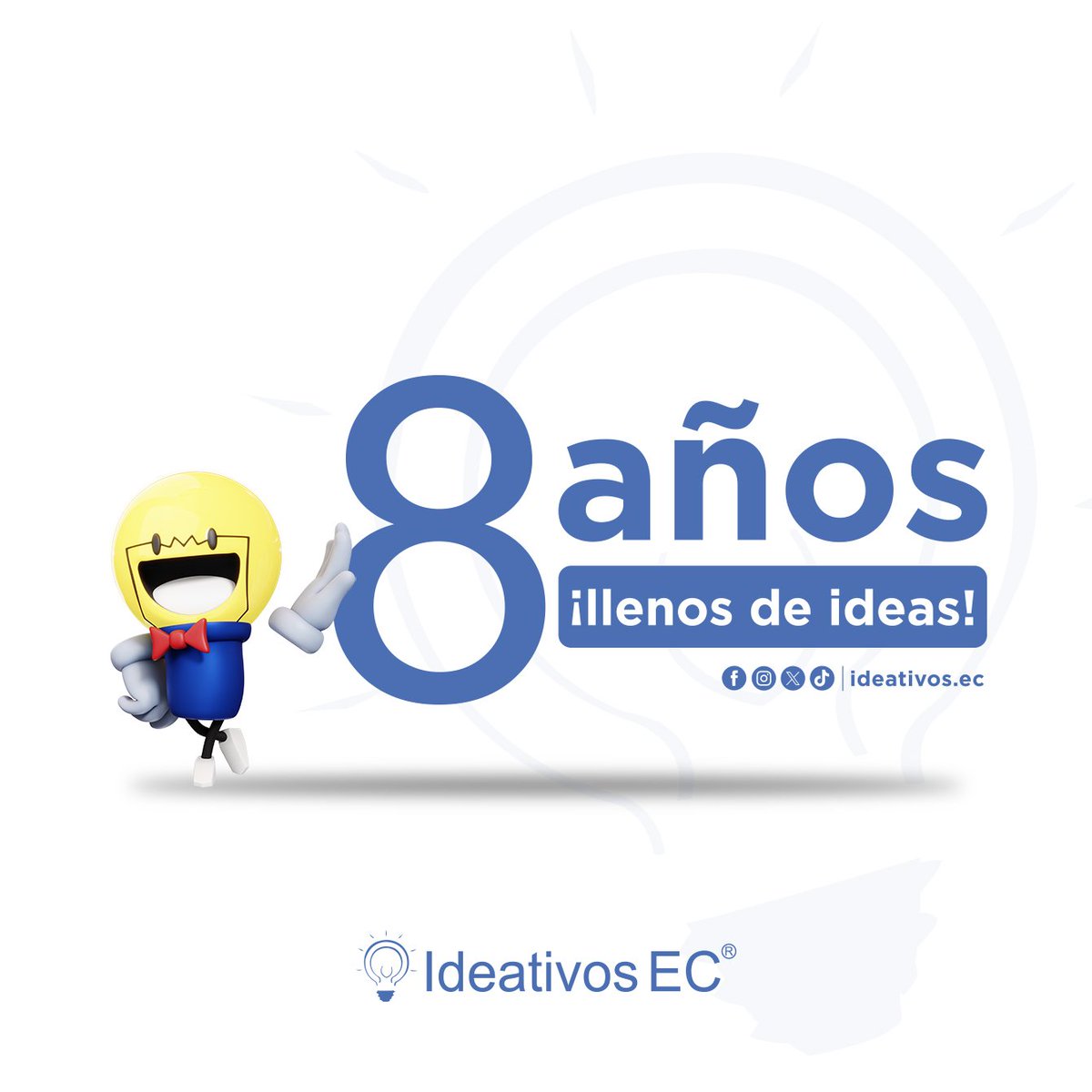 ¡Celebramos 8 años de creatividad y pasión en Ideativos EC! Gracias por acompañarnos en este increíble viaje lleno de ideas. ¡Vamos por muchos más! #AniversarioIdeativosEC #8AñosDeIdeas #Guayaquil #Ecuador
